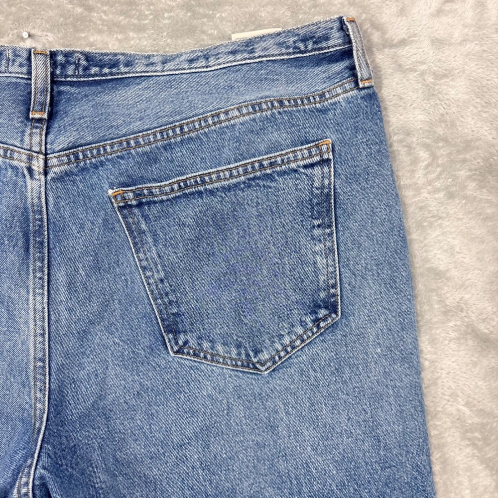AGOLDE Wide Leg Baggy Jeans Womens 32 Light Blue Organic Cotton High Rise Denim - Picture 12 of 15
